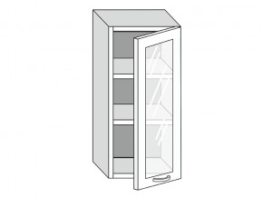 19.40.3 Шкаф настенный (h=913) на 400мм с 1-ой стекл. дверцей в Троицке - troick.magazinmebel.ru | фото