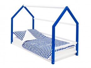 Детская кровать-домик Монтессори Svogen сине-белый в Троицке - troick.magazinmebel.ru | фото - изображение 1