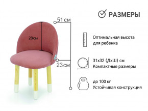 Детский мягкий стул Stumpa пудровый в Троицке - troick.magazinmebel.ru | фото - изображение 2