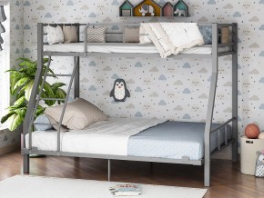 Двухъярусная кровать Гранада-1 140 Серая в Троицке - troick.magazinmebel.ru | фото - изображение 1