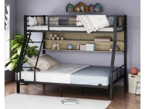 Двухъярусная кровать Гранада-1П 140 черный в Троицке - troick.magazinmebel.ru | фото