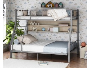 Двухъярусная кровать Гранада-1П 140 Серая в Троицке - troick.magazinmebel.ru | фото