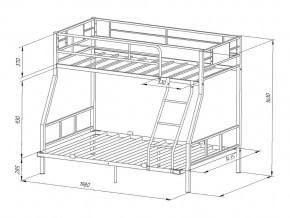 Двухъярусная кровать Гранада-1П 140 Слоновая кость в Троицке - troick.magazinmebel.ru | фото - изображение 2