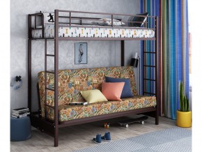 Двухъярусная кровать с диваном Мадлен Коричневая-марки в Троицке - troick.magazinmebel.ru | фото - изображение 1