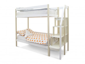 Двухъярусная кровать Svogen бежево-белый в Троицке - troick.magazinmebel.ru | фото