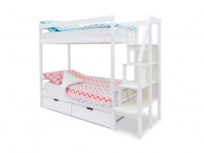 Двухъярусная кровать Svogen с ящиками белый в Троицке - troick.magazinmebel.ru | фото - изображение 1