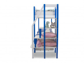 Двухъярусная кровать Svogen с ящиками и бортиком сине-белый в Троицке - troick.magazinmebel.ru | фото - изображение 3