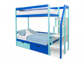 Двухъярусная кровать Svogen с ящиками мятно-синий в Троицке - troick.magazinmebel.ru | фото - изображение 1