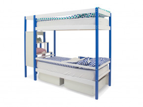 Двухъярусная кровать Svogen с ящиками сине-белый в Троицке - troick.magazinmebel.ru | фото - изображение 5