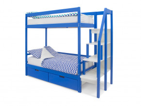 Двухъярусная кровать Svogen с ящиками синий в Троицке - troick.magazinmebel.ru | фото