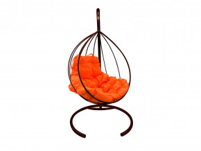 Кокон Капля без ротанга оранжевая подушка в Троицке - troick.magazinmebel.ru | фото