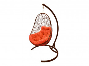Кокон Овал с ротангом оранжевая подушка в Троицке - troick.magazinmebel.ru | фото