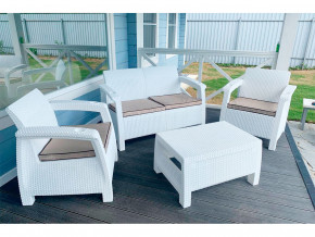 Комплект уличной мебели Yalta Terrace Set белый в Троицке - troick.magazinmebel.ru | фото