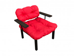Кресло Дачное красная подушка в Троицке - troick.magazinmebel.ru | фото - изображение 1