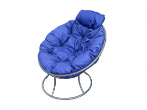 Кресло Папасан мини без ротанга синяя подушка в Троицке - troick.magazinmebel.ru | фото