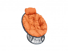 Кресло Папасан мини с ротангом оранжевая подушка в Троицке - troick.magazinmebel.ru | фото