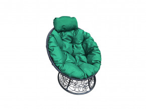 Кресло Папасан мини с ротангом зелёная подушка в Троицке - troick.magazinmebel.ru | фото