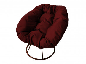 Кресло Пончик без ротанга бордовая подушка в Троицке - troick.magazinmebel.ru | фото - изображение 1