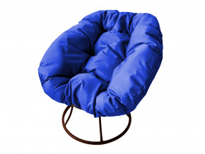 Кресло Пончик без ротанга синяя подушка в Троицке - troick.magazinmebel.ru | фото
