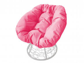 Кресло Пончик с ротангом розовая подушка в Троицке - troick.magazinmebel.ru | фото