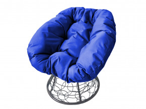Кресло Пончик с ротангом синяя подушка в Троицке - troick.magazinmebel.ru | фото