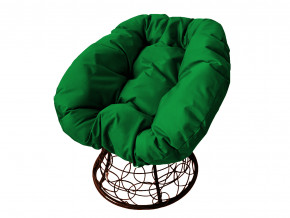 Кресло Пончик с ротангом зелёная подушка в Троицке - troick.magazinmebel.ru | фото