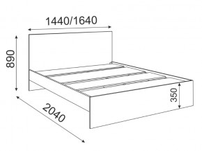 Кровать 1600 Осло модуль 4 с ящиками Дуб золото в Троицке - troick.magazinmebel.ru | фото - изображение 2
