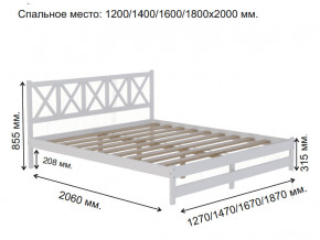 Кровать 2-х спальная Аист-8 Классика белый 1200х2000 мм в Троицке - troick.magazinmebel.ru | фото - изображение 2