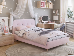 Кровать 900 Лео велюр нежно-розовый в Троицке - troick.magazinmebel.ru | фото - изображение 4