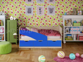 Кровать Бабочки 1600 Синий в Троицке - troick.magazinmebel.ru | фото - изображение 1