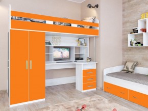 Кровать чердак Аракс винтерберг-оранжевый в Троицке - troick.magazinmebel.ru | фото - изображение 1