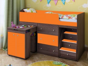 Кровать чердак Малыш 70х160 бодега-оранжевый в Троицке - troick.magazinmebel.ru | фото