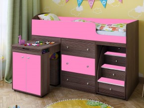 Кровать чердак Малыш 80х180 бодега-розовый в Троицке - troick.magazinmebel.ru | фото