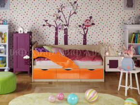 Кровать Дельфин-1 1600 Оранжевый металлик в Троицке - troick.magazinmebel.ru | фото - изображение 1