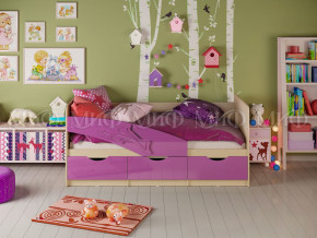 Кровать Дельфин 1600 Фиолетовый металлик в Троицке - troick.magazinmebel.ru | фото - изображение 1