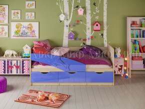 Кровать Дельфин 1600 Синий металлик в Троицке - troick.magazinmebel.ru | фото