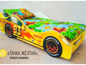 Кровать детская машина Тачка Желтая в Троицке - troick.magazinmebel.ru | фото