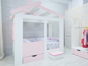Кровать детская Теремок без ящика розовая в Троицке - troick.magazinmebel.ru | фото - изображение 2