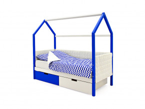 Кровать-домик мягкий Svogen с ящиками сине-белый в Троицке - troick.magazinmebel.ru | фото - изображение 1