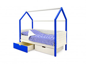 Кровать-домик мягкий Svogen с ящиками сине-белый в Троицке - troick.magazinmebel.ru | фото - изображение 3