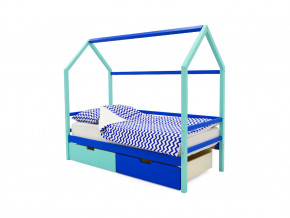 Кровать-домик Svogen с ящиками мятно-синий в Троицке - troick.magazinmebel.ru | фото - изображение 1