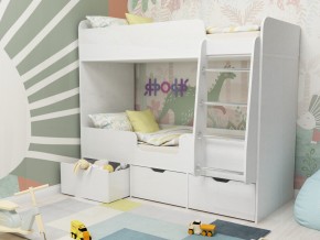 Кровать двухъярусная Малыш двойняшка белый в Троицке - troick.magazinmebel.ru | фото