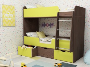Кровать двухъярусная Малыш двойняшка бодега-лайм в Троицке - troick.magazinmebel.ru | фото