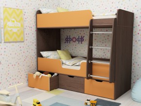 Кровать двухъярусная Малыш двойняшка бодега-оранжевый в Троицке - troick.magazinmebel.ru | фото