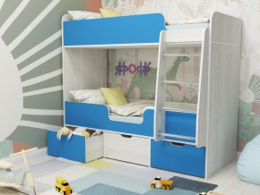 Кровать двухъярусная Малыш двойняшка винтерберг-голубой в Троицке - troick.magazinmebel.ru | фото - изображение 1