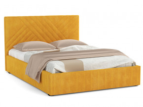 Кровать Гамма 1600 с основанием велюр тенерифе куркума в Троицке - troick.magazinmebel.ru | фото - изображение 1