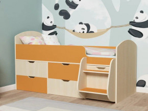 Кровать Малыш-7 Дуб-Оранжевый в Троицке - troick.magazinmebel.ru | фото