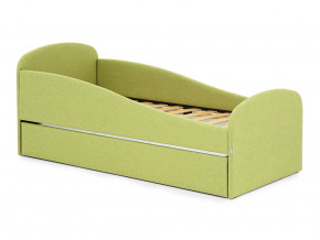Кровать с ящиком Letmo авокадо (рогожка) в Троицке - troick.magazinmebel.ru | фото