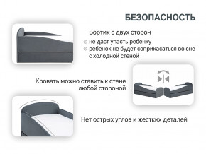 Кровать с ящиком Letmo графит (велюр) в Троицке - troick.magazinmebel.ru | фото - изображение 13