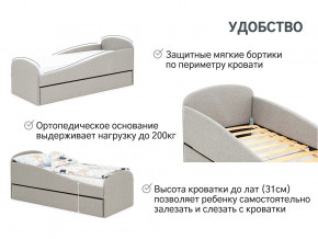 Кровать с ящиком Letmo халва (рогожка) в Троицке - troick.magazinmebel.ru | фото - изображение 11